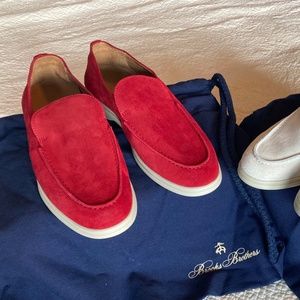 Brooks Brothers red suede slip-ons 8.5